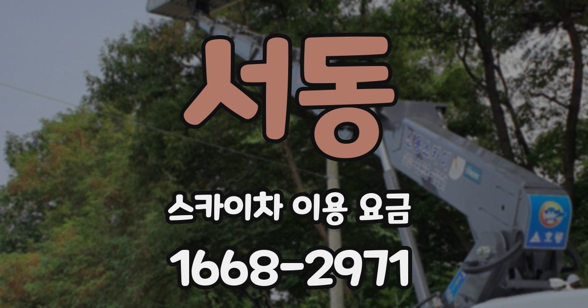 서동 스카이차 이용 요금