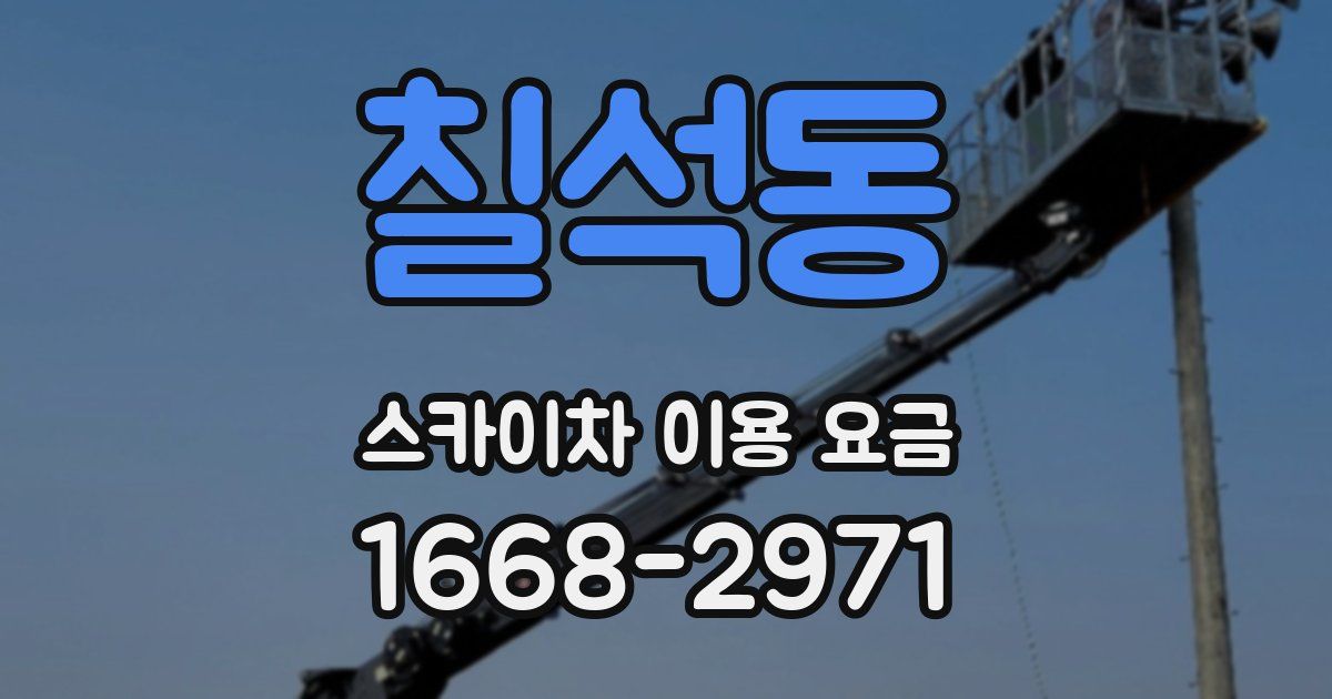 칠석동 스카이차 이용 요금