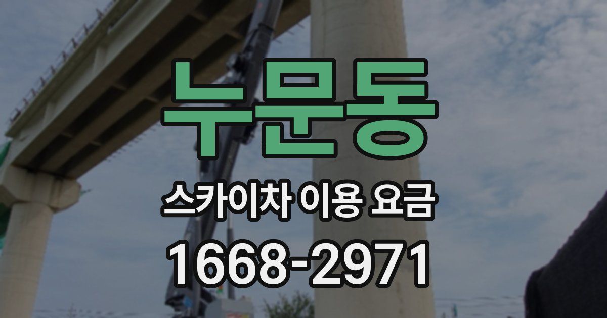 누문동 스카이차 이용 요금