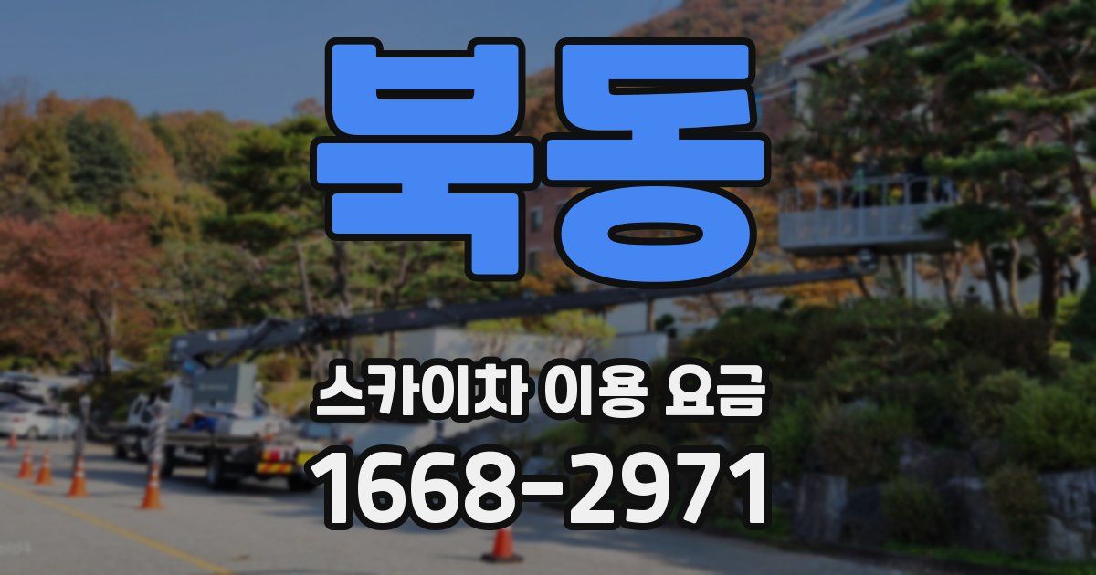 북동 스카이차 이용 요금