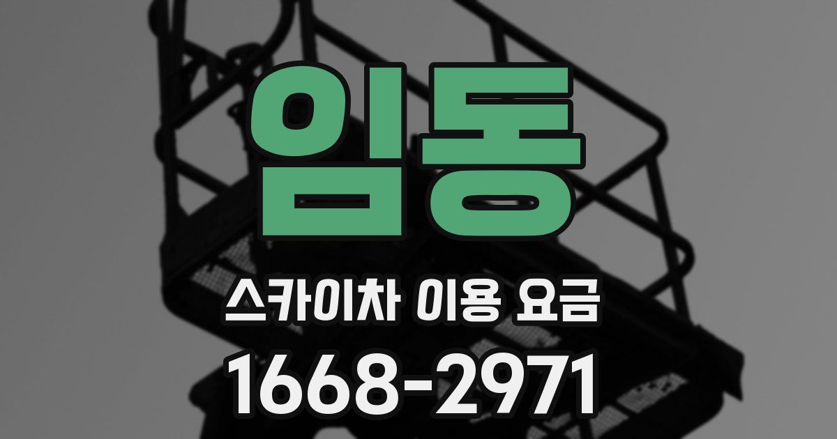 임동 스카이차 이용 요금