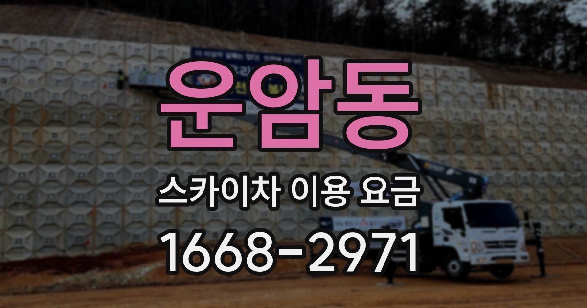 운암동 스카이차 이용 요금