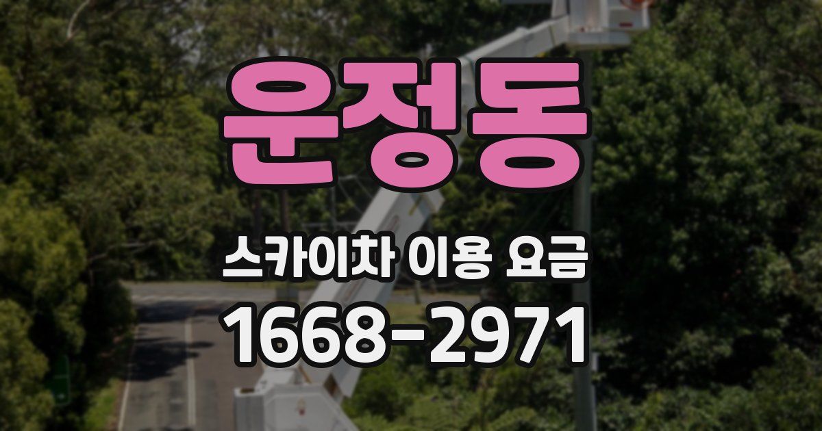 운정동 스카이차 이용 요금