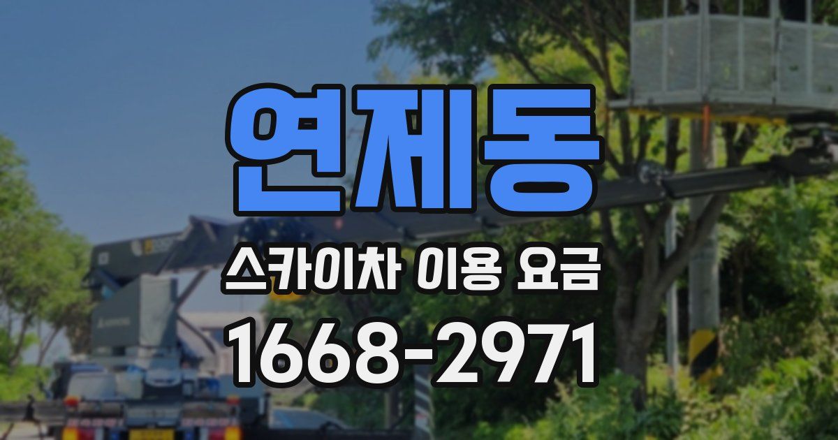 연제동 스카이차 이용 요금