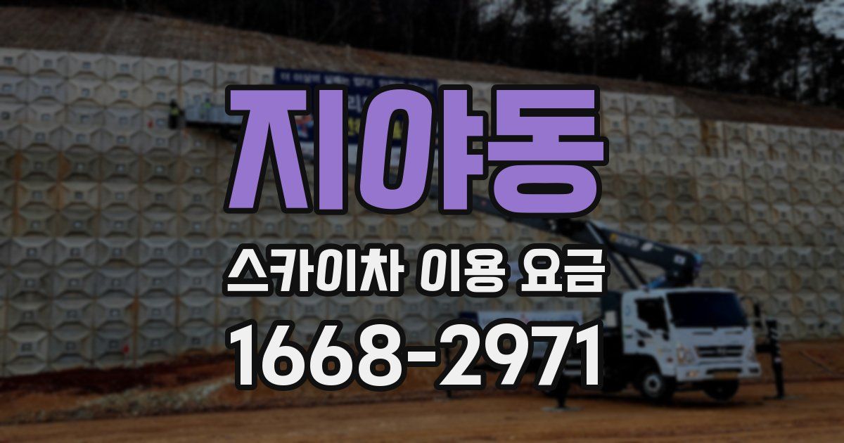 지야동 스카이차 이용 요금
