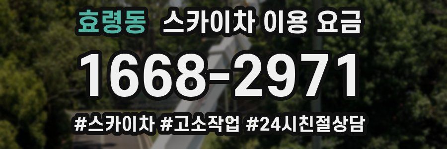 효령동 스카이차 이용 요금