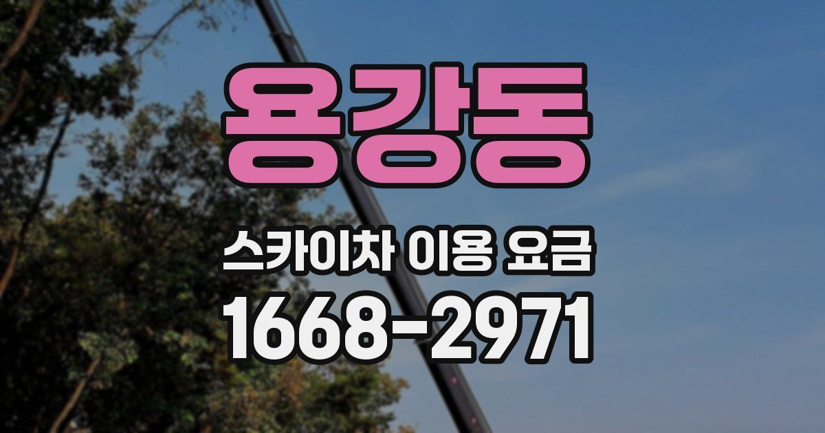 용강동 스카이차 이용 요금