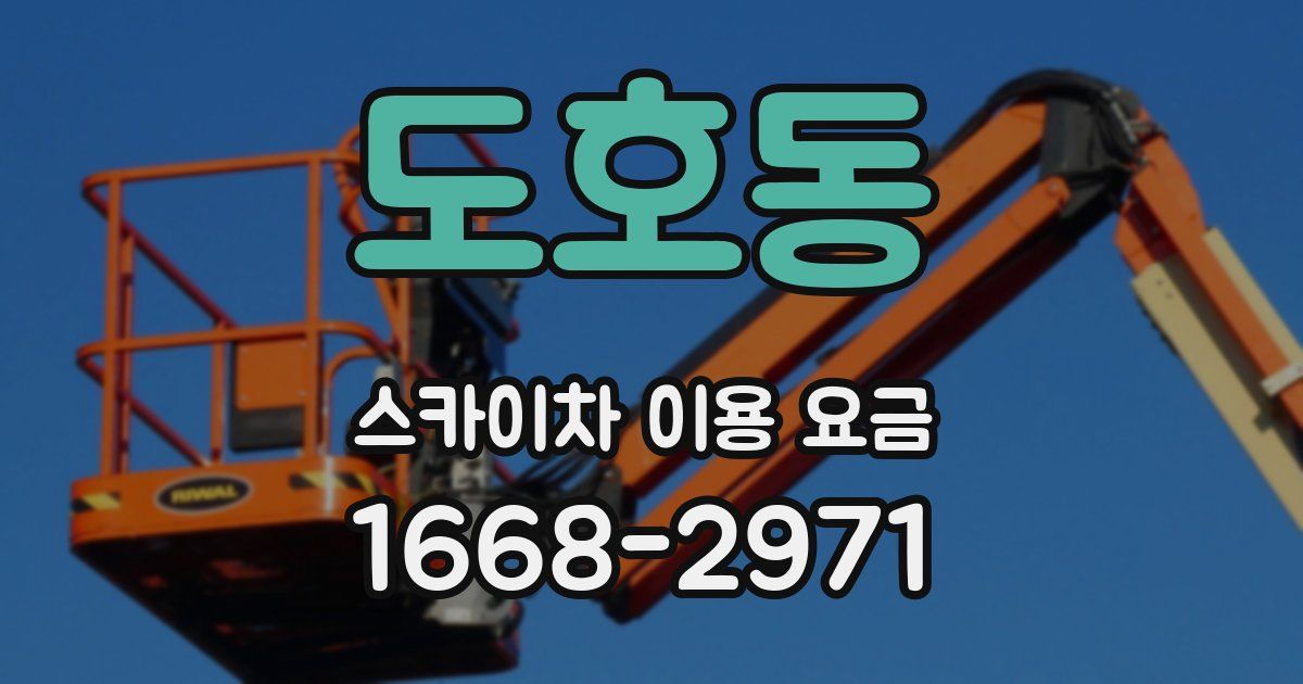 도호동 스카이차 이용 요금