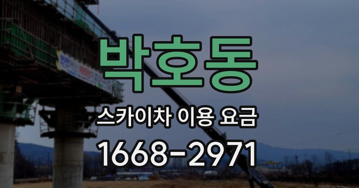 박호동 스카이차 이용 요금