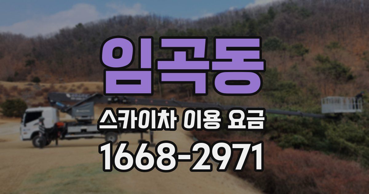 임곡동 스카이차 이용 요금