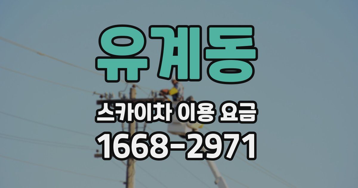 유계동 스카이차 이용 요금