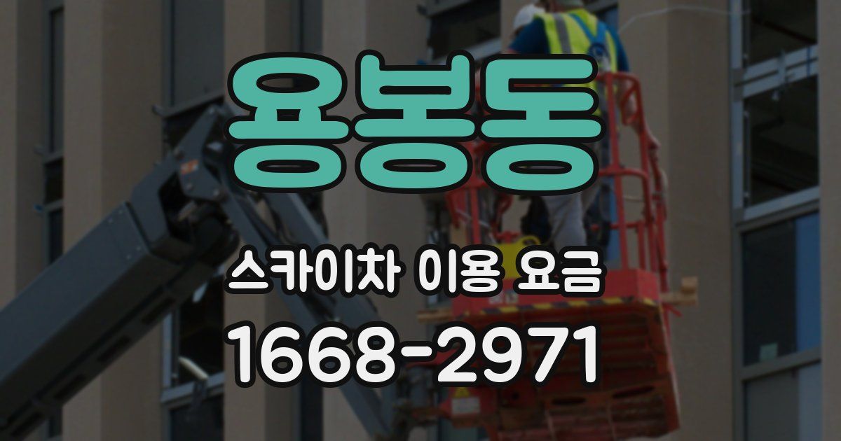 용봉동 스카이차 이용 요금