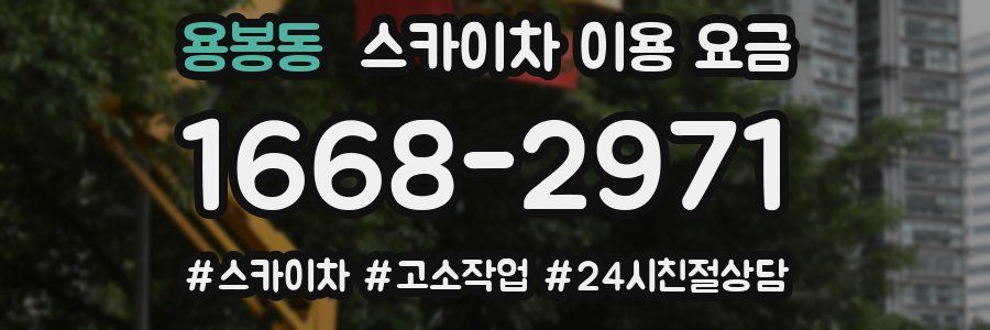 용봉동 스카이차 이용 요금
