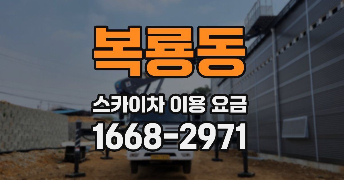 복룡동 스카이차 이용 요금