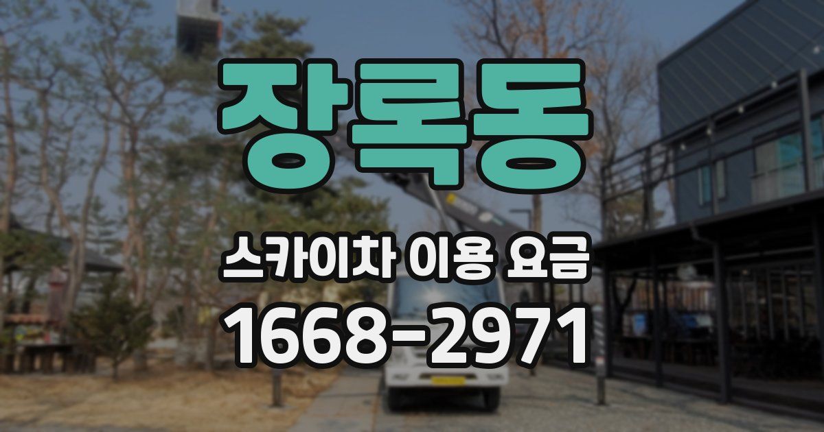 장록동 스카이차 이용 요금