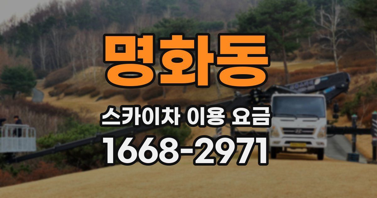 명화동 스카이차 이용 요금