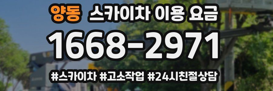 양동 스카이차 이용 요금