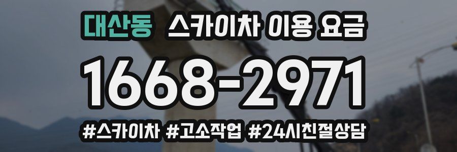 대산동 스카이차 이용 요금