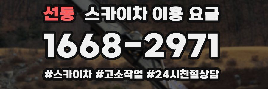 선동 스카이차 이용 요금