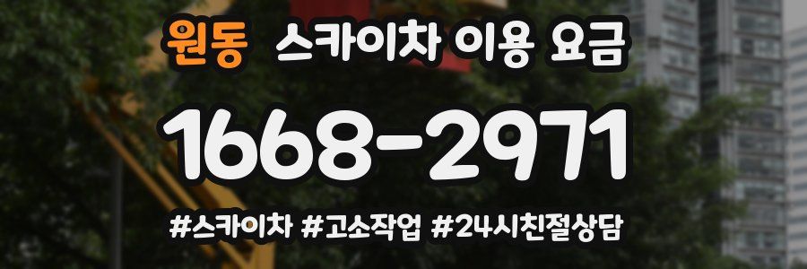 원동 스카이차 이용 요금