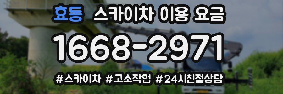 효동 스카이차 이용 요금