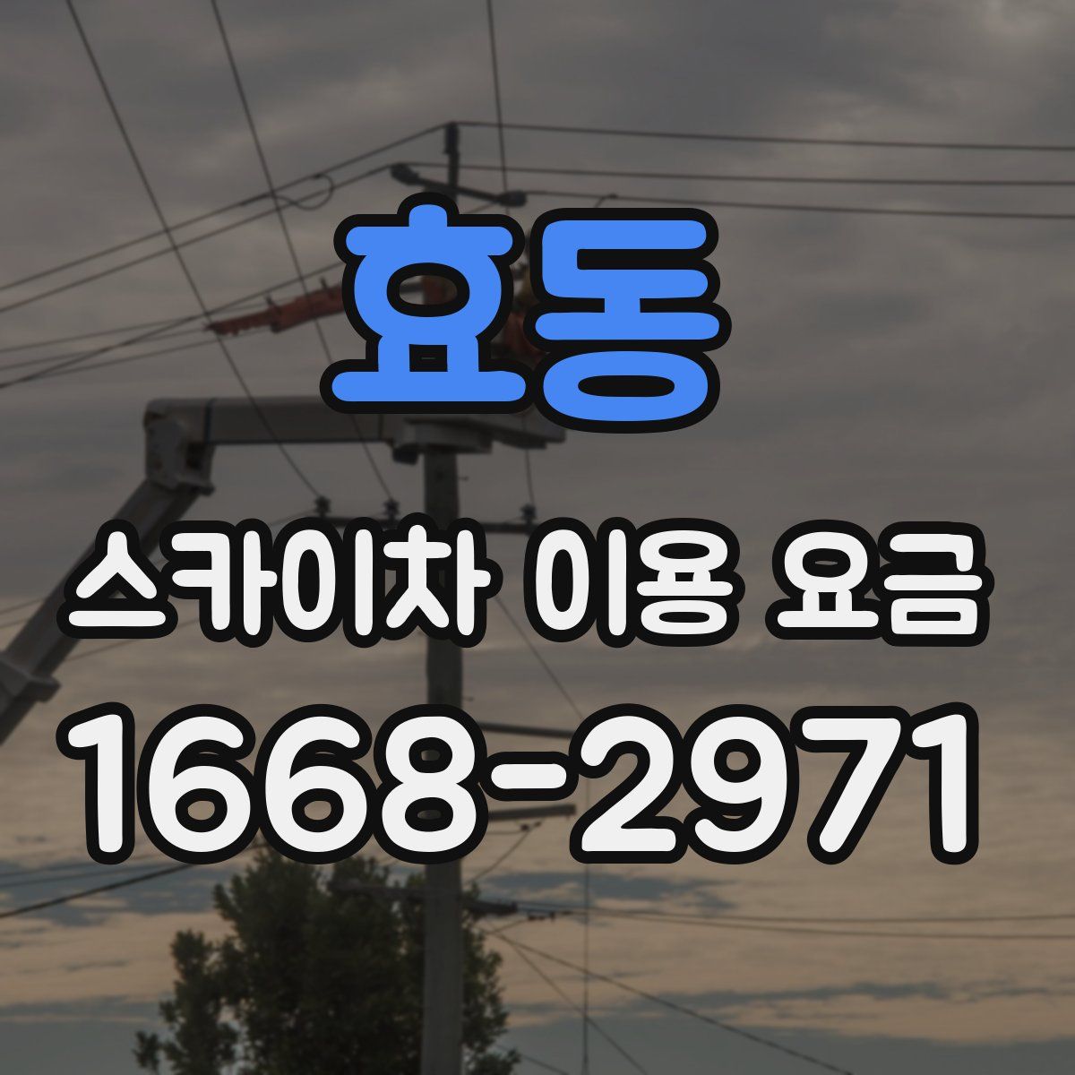효동 스카이차 이용 요금