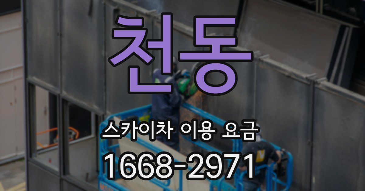 천동 스카이차 이용 요금