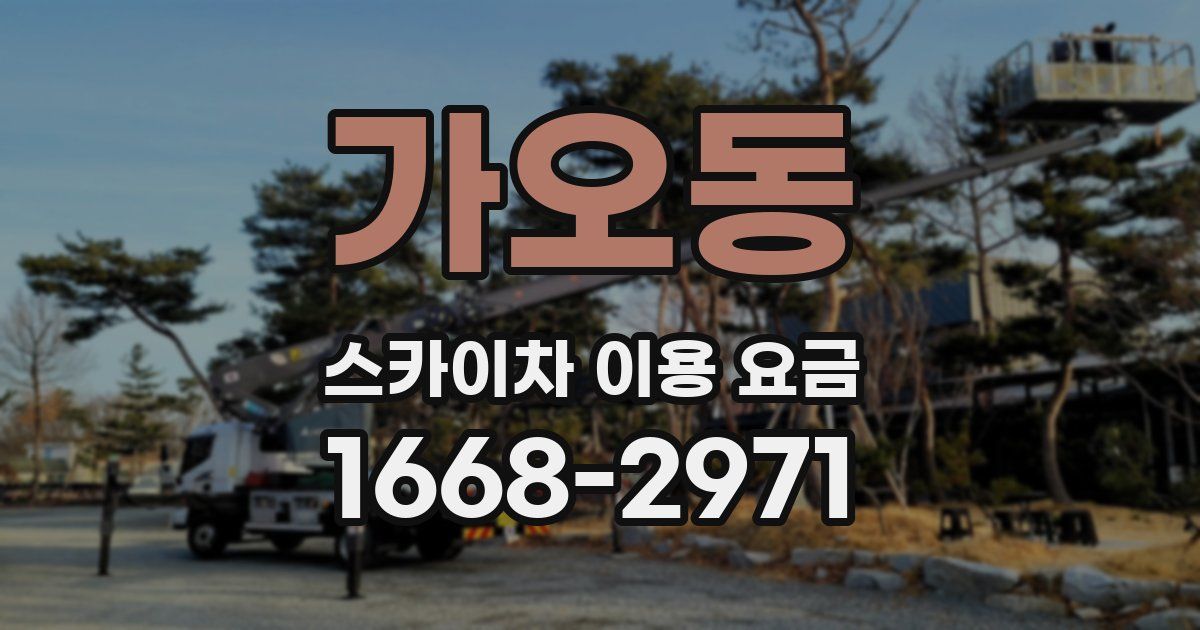 가오동 스카이차 이용 요금