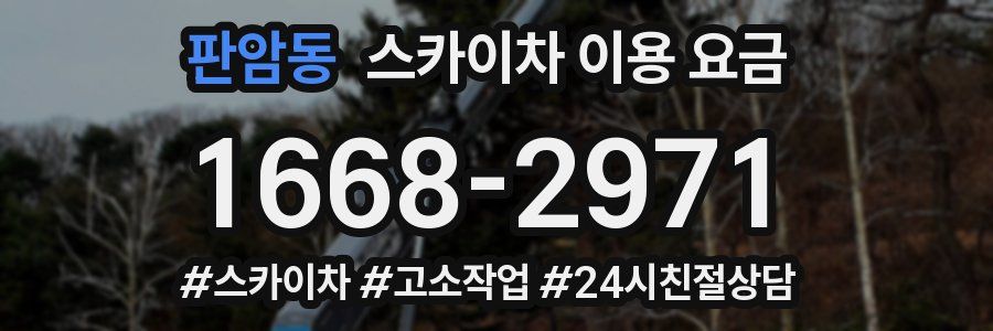 판암동 스카이차 이용 요금