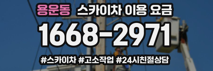 용운동 스카이차 이용 요금