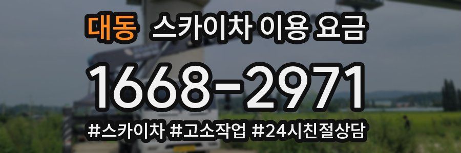 대동 스카이차 이용 요금
