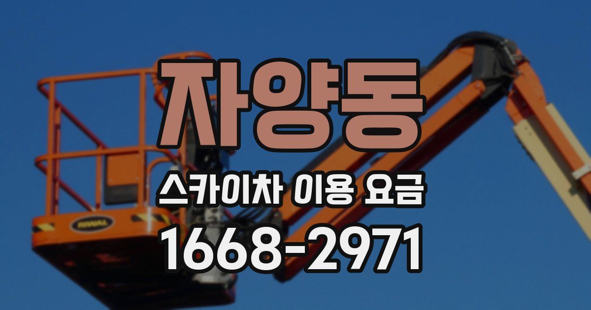 자양동 스카이차 이용 요금