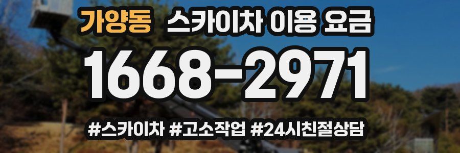 가양동 스카이차 이용 요금