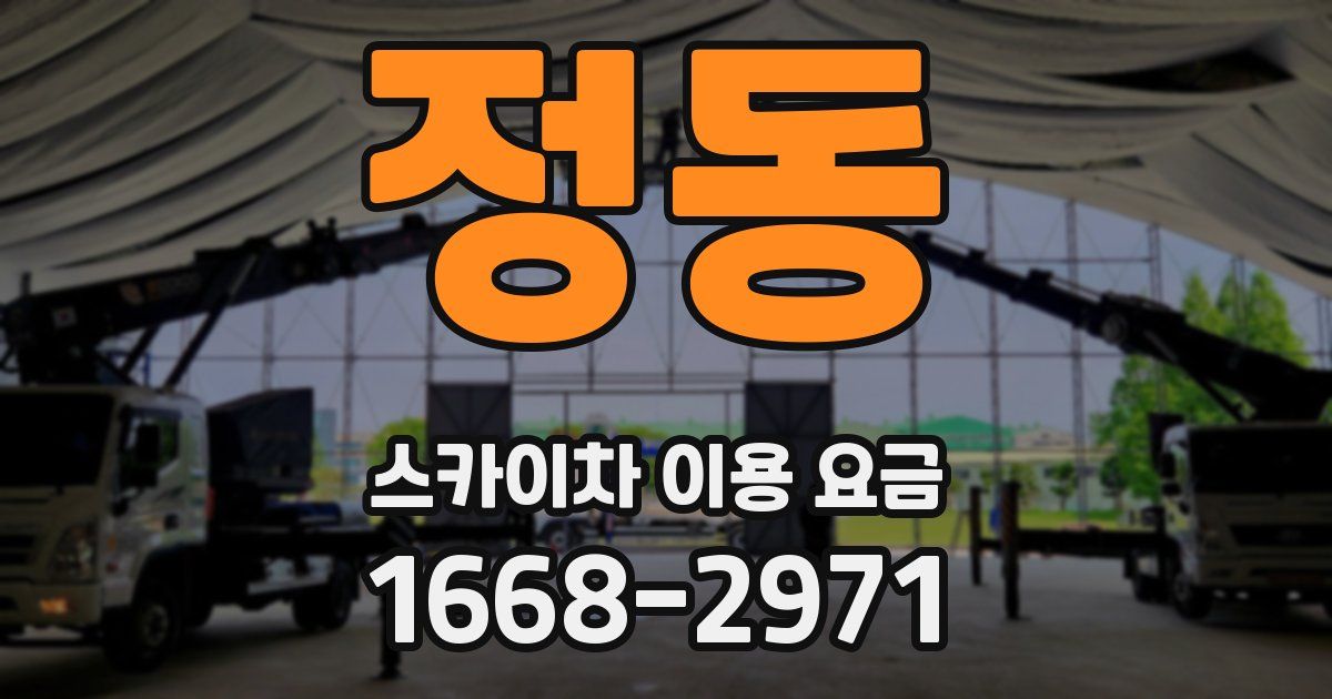 정동 스카이차 이용 요금
