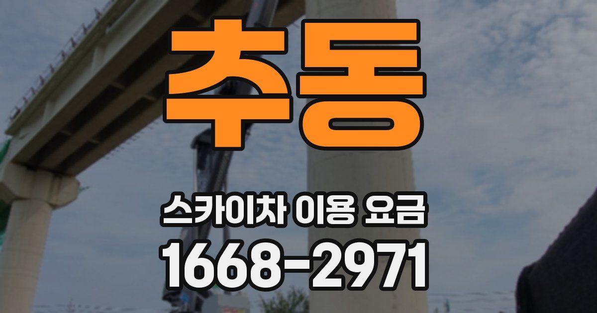 추동 스카이차 이용 요금