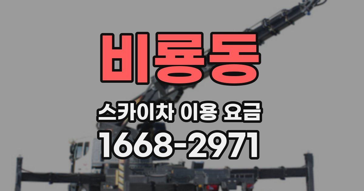 비룡동 스카이차 이용 요금