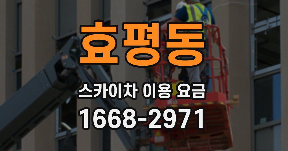 효평동 스카이차 이용 요금