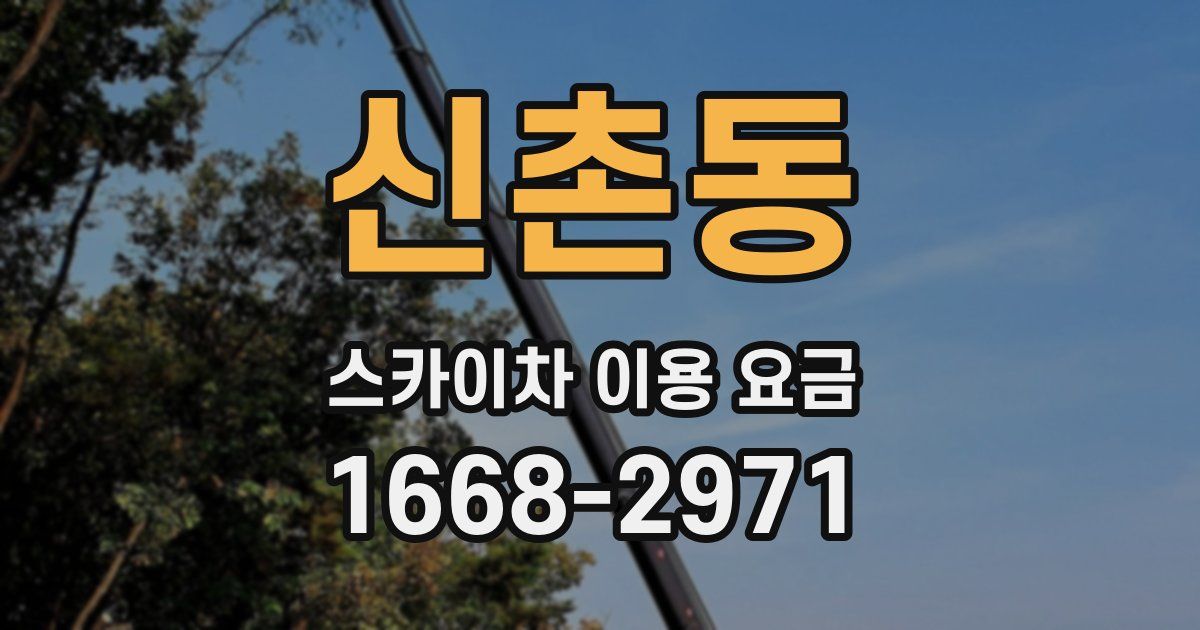 신촌동 스카이차 이용 요금