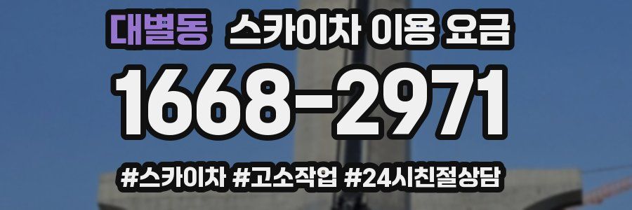 대별동 스카이차 이용 요금