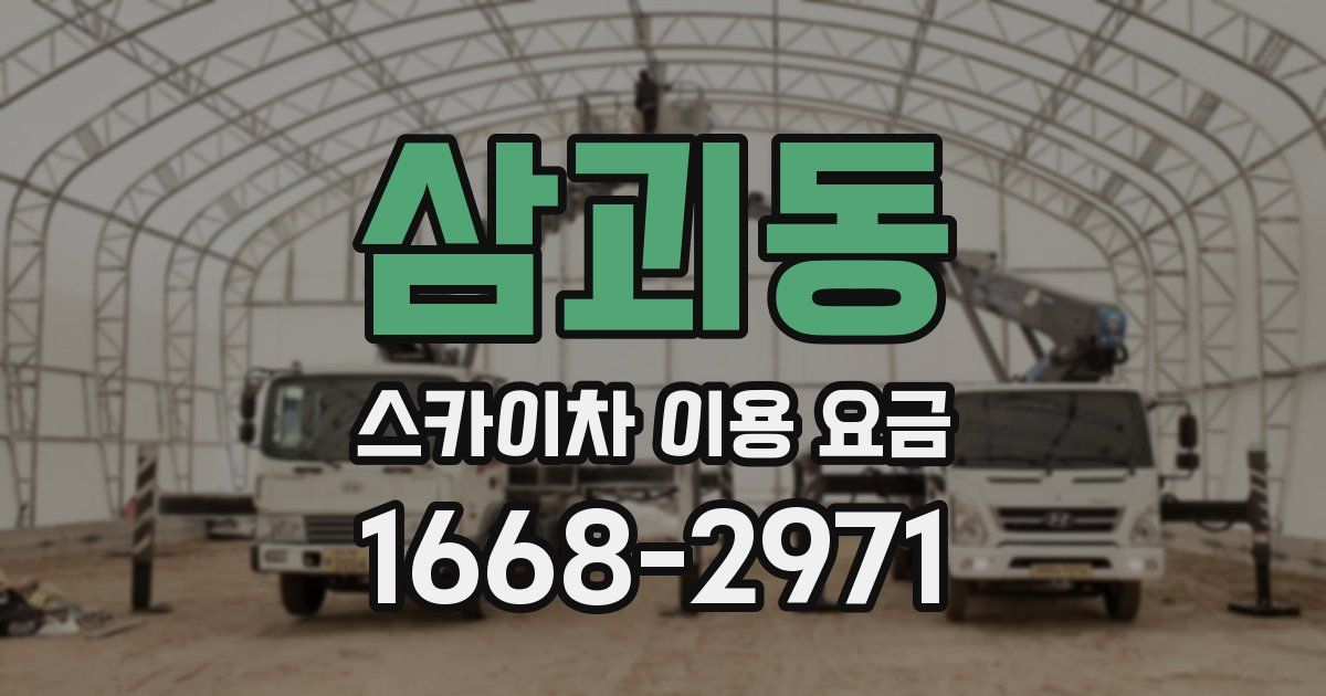 삼괴동 스카이차 이용 요금