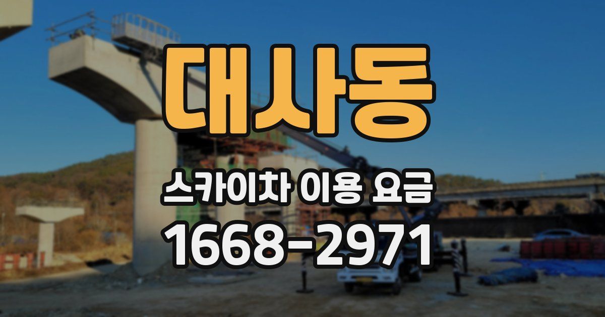대사동 스카이차 이용 요금