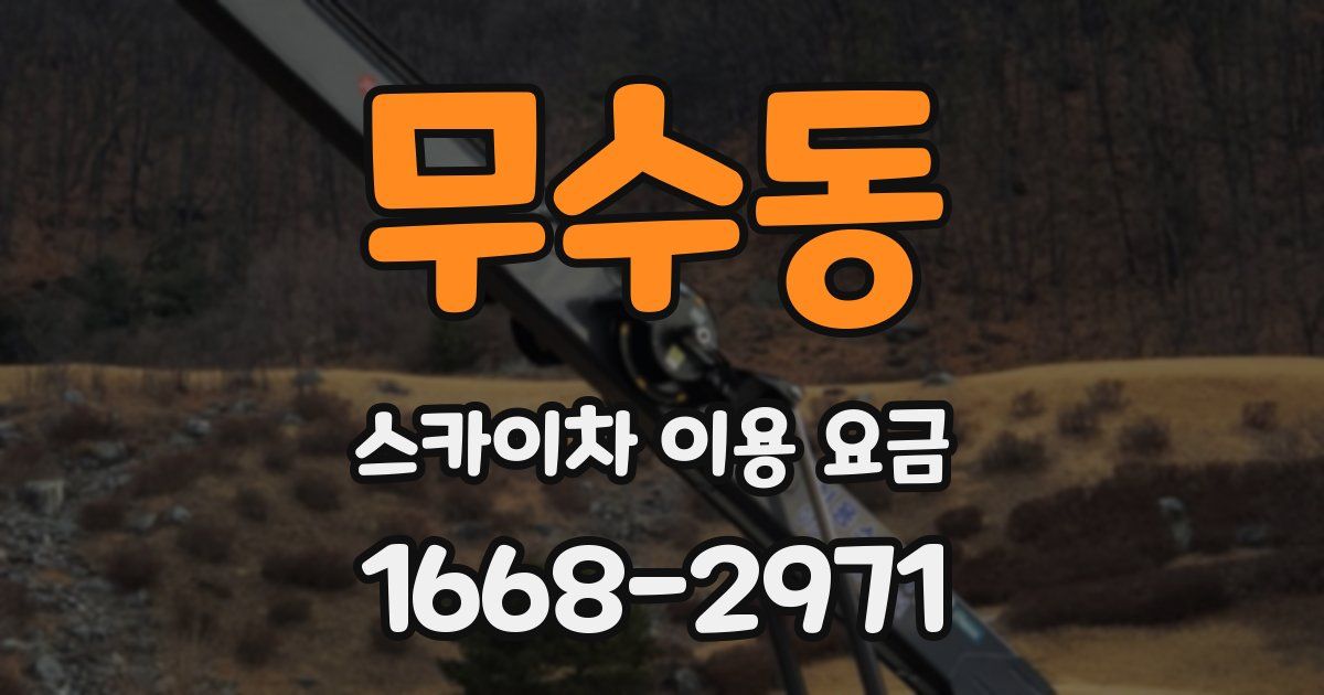무수동 스카이차 이용 요금