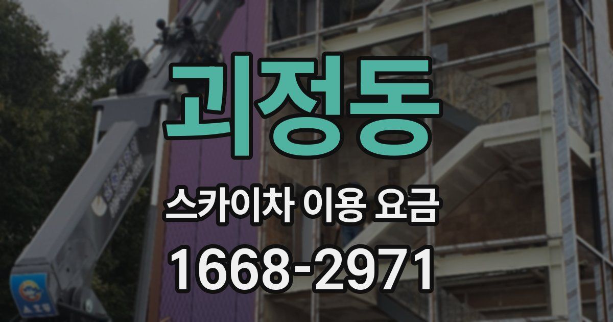 괴정동 스카이차 이용 요금