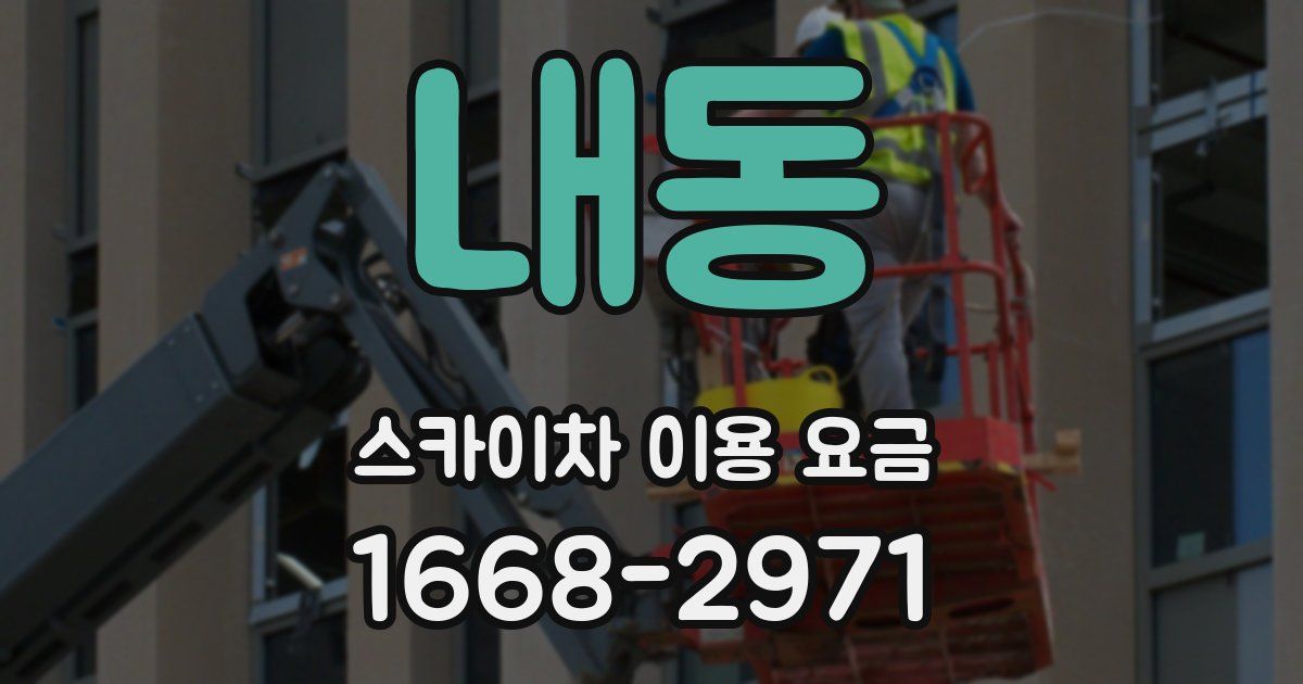 내동 스카이차 이용 요금