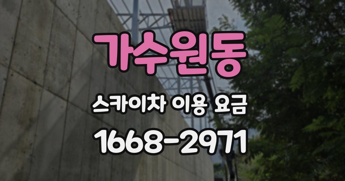 가수원동 스카이차 이용 요금