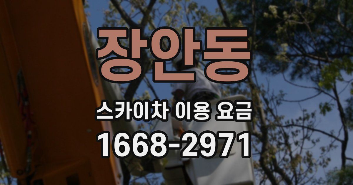 장안동 스카이차 이용 요금