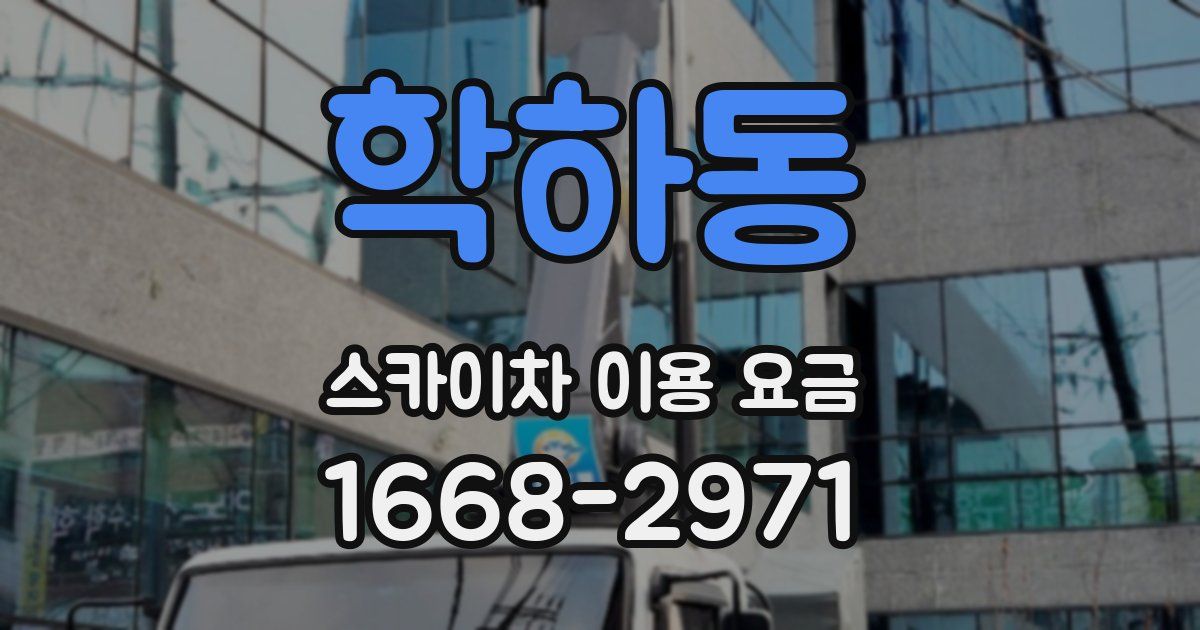 학하동 스카이차 이용 요금