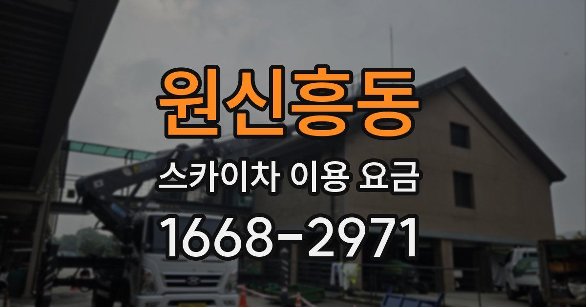 원신흥동 스카이차 이용 요금