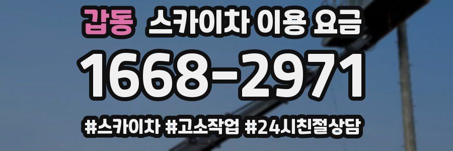갑동 스카이차 이용 요금