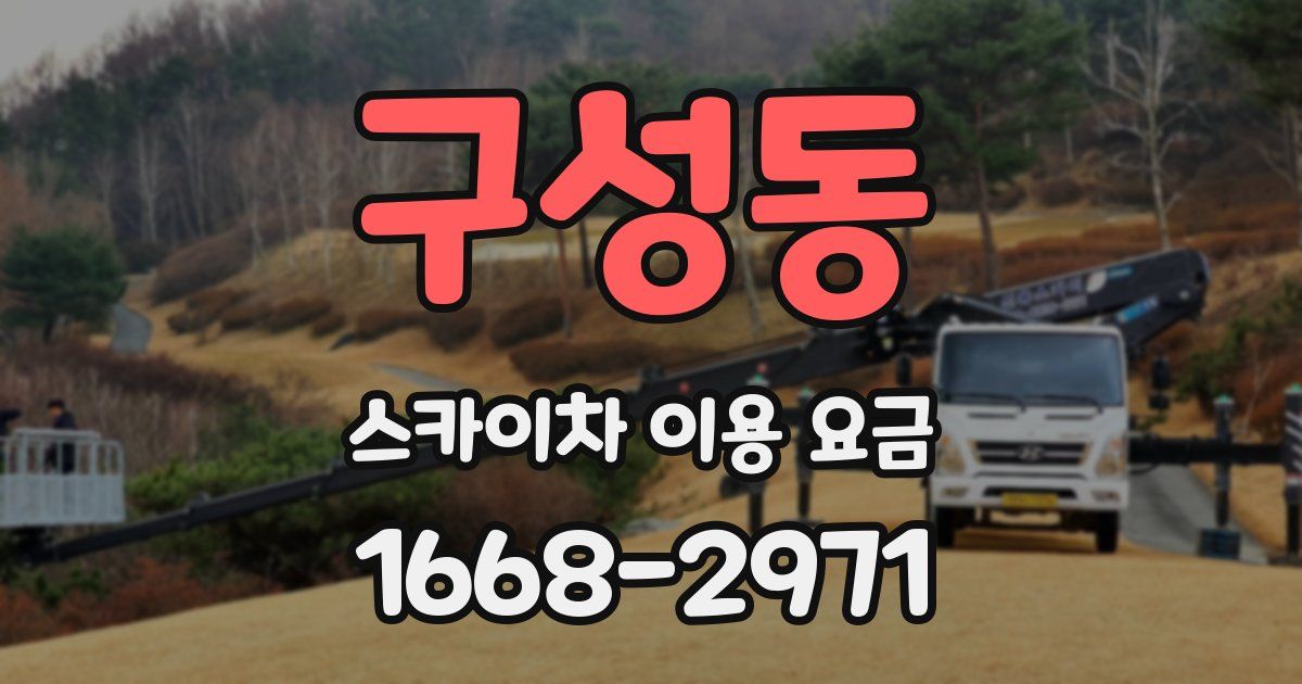 구성동 스카이차 이용 요금